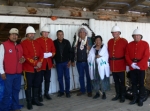 Troop with Chief Reg Crowshoe and members of Pikani Band's Red Coat Society.